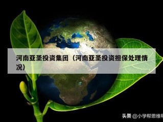 河南亚圣投资集团（河南亚圣投资担保处理情况）